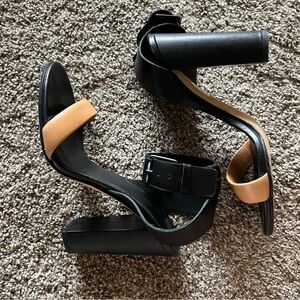 VINCE Black and Tan Heels